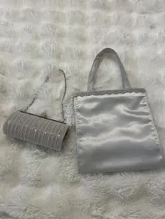 パーティーバッグ　シルバー　2点セット