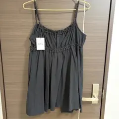 GRL ダブルリボンコットンキャミソール ブラック