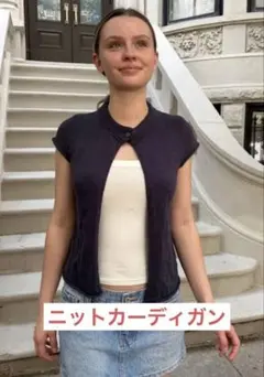 Brandy Melville 半袖 ニットカーディガンのサムネイル