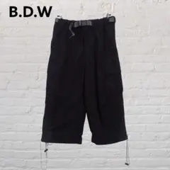 B.D.W. カーゴパンツ M 黒 裾ドローコードのサムネイル