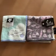 MARY QUANT・fufu花柄タオルハンカチ 2枚セット