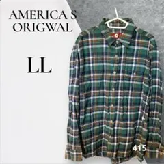 AMERICA S ORIGWAL 長袖チェック柄シャツ