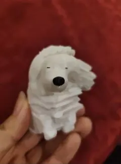 風に吹かれる犬　オブジェ