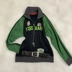 00s y2k バイカラー　トラックジャケット　ロゴ　平成ギャル　海外girl