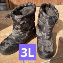 スノーブーツ　折りたたみスパイク付き　3L 迷彩柄　メンズ