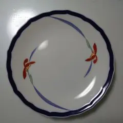 有田焼　香蘭社　オーキッドレース　花のモチーフ 波型小皿 5枚セット15㎝