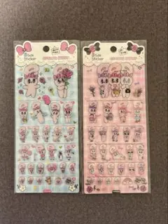 韓国限定　エスターバニー　ぷっくりシール　２枚セット
