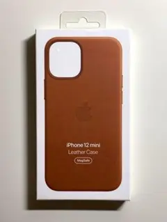 【新品】純正 iPhone 12 mini レザーケース・サドルブラウン