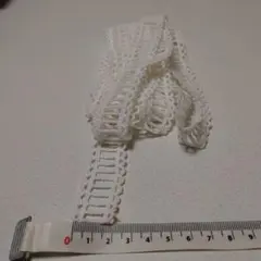 ホワイト コットンハシゴレース約３メートル