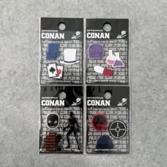 名探偵コナン シール&アイロンワッペン4種 セット灰原 キッド 赤井 犯人 ミニ