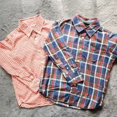 【120cm】ユニクロ GAPKIDS チェック柄 長袖シャツ 男の子 女の子