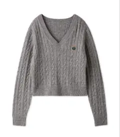 新品タグ付SNIDEL (BEARPAW)ケーブルニットプルオーバーグレー