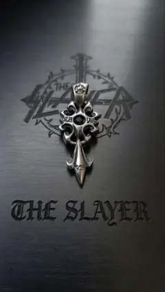 【THE SLAYER】シルバー925 ペンダントトップ ブラックストーン