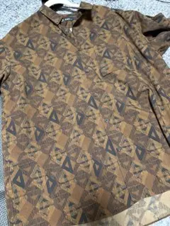 ニコアンドポロシャツ ブラウン 総柄のサムネイル