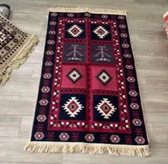 トルコキリム　トルコ製　幾何学模様ラグ 80x125cm