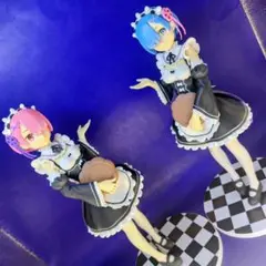 美少女フィギュア　リゼロ　セガ　プレミアムフィギュア　レム&ラム