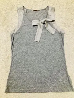 未使用　BOSS ORANGE ノースリーブ カットソー グレー リボン付き