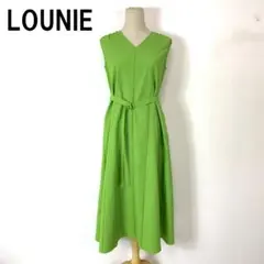 ルルウィルビー/リネン混/ロングワンピース/カシュクール/ウエスト 