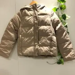 【GU】アウター 中綿 ブルゾン ベージュ系 フード付き Mサイズ