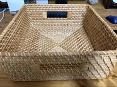 【破損あり】無印良品 重なるラタン角型バスケット・中