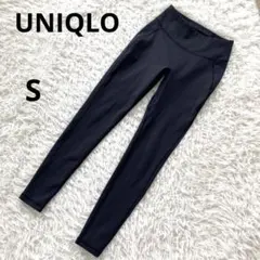 【UNIQLO】ユニクロ　エアリズムUVカットソフトレギンス　黒Sストレッチ
