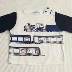 familiar 列車プリント 長袖カットソー