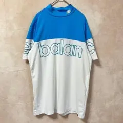【良品】ニューバランス ゴルフ モックネック サイズ5 ブルー ホワイトのサムネイル