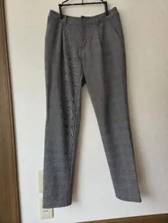 EIIE　エル　テーパードパンツ　グレンチェック　グレーM