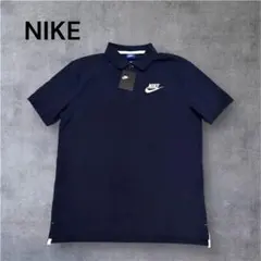 NIKE 半袖ポロシャツ メンズ 紳士 タグ付 コットン100% ネイビー L