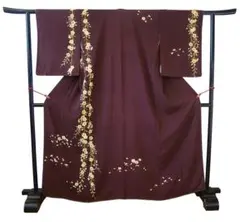 美品 縮緬地 お洒落な 附下げ・訪問着（正絹）未使用＜HH2352＞