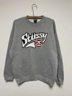 90s old stussy 紺タグ シャネルロゴ フェード スウェット