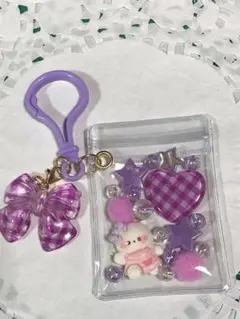 キャンディーバッグキーホルダー ねこ 紫系
