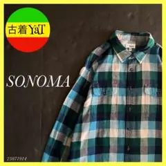 【SONOMA】flannel shirt US vintage