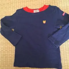 Hot Biscuit 長袖カットソー ネイビー/赤