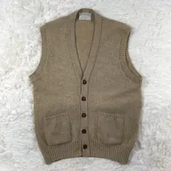 【80s】USA製 THE MOORS ベスト 100%ジェットランドウール L