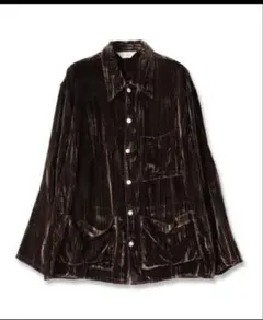 jieda WRINKLE VELVET OPEN COLLAR SHIRTのサムネイル