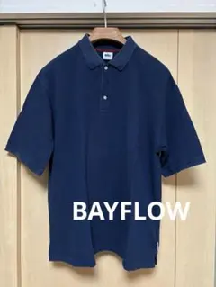 BAYFLOW BSC ビッグポロシャツ　紺のサムネイル