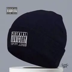 Parental Advisory 黒 ニット帽 ・ビーニー 新品