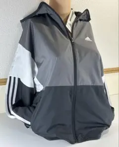 【試着のみ未使用品】アディダス◇adidas◇フード付き◇ウインドブレーカー◇