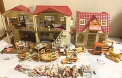 シルバニアファミリー 二階建てハウス、はじめてのパン屋さんセット