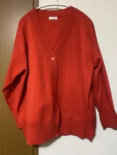 ローリーズファーム　スポンディッシュVカーディガン　レッド　フリーサイズ