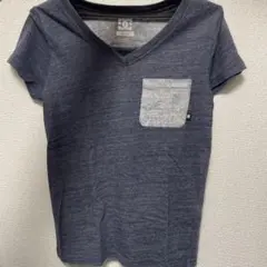 DC ネイビー Vネック Tシャツ XS