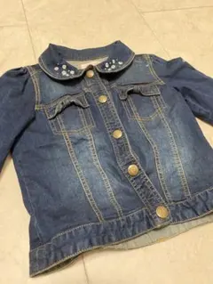 メゾピアノ デニムジャケット ビジュー付き キッズ 120