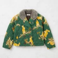 美品　訳あり　BEBE ファー襟うさぎのキルティングジャケット