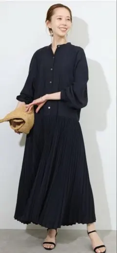 スローブイエナ　新品未使用　ネイビー ロングワンピース