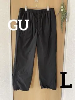 GU ウォームナイロン トラックパンツ ブラック　L