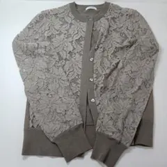 Sov. ソブ DERA リネンオックスジャケット レース切替 ベージュ系 36