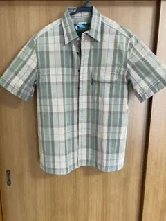 Paul Smith 半袖チェックシャツ グリーン系