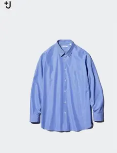 【ユニクロ +J】ブロードシャツ ストライプ L