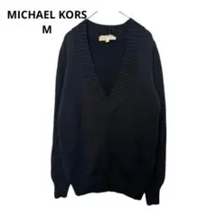 MICHAEL KORS Vネック ニット セーター 黒 M シンプル